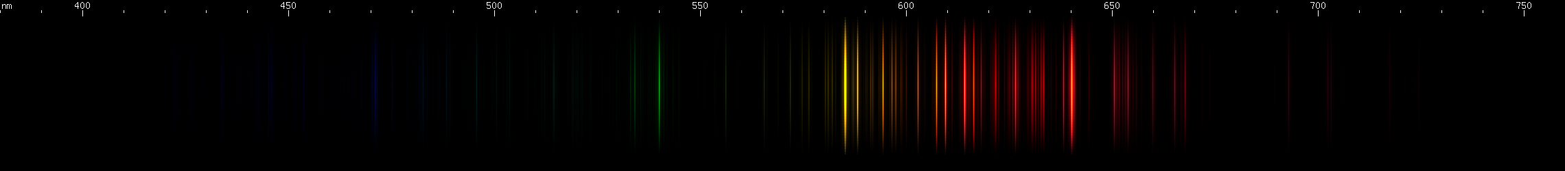 Spectral lines of Neon.