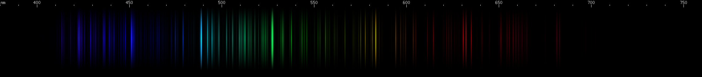 Spectral lines of Rhenium.