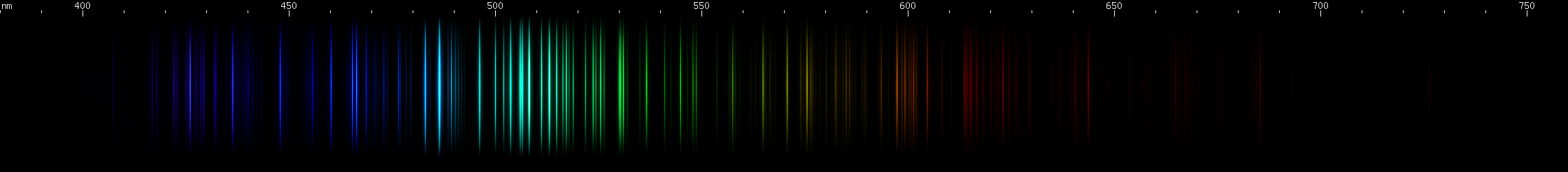 Spectral Lines of Tellurium