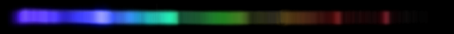 Photograph of emission spectrum of Aluminum.