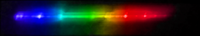 Photograph of emission spectrum of Barium.