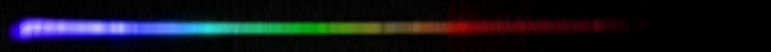 Photograph of emission spectrum of Cerium.