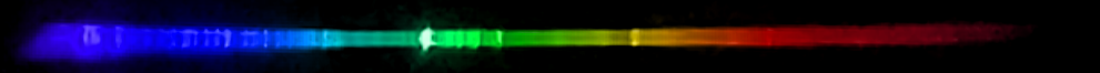 Photograph of emission spectrum of Chromium.