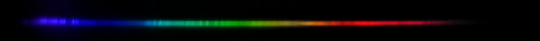 Photograph of emission spectrum of Iron.
