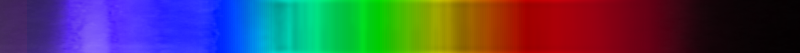 Photograph of emission spectrum of Iodine.