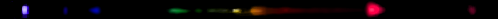Photograph of emission spectrum of Potassium.