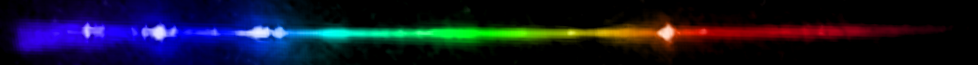 Photograph of emission spectrum of Manganese.