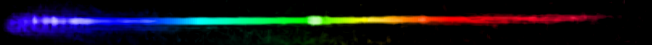 Photograph of emission spectrum of Molybdenum.