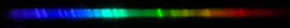 Photograph of emission spectrum of Nickel.