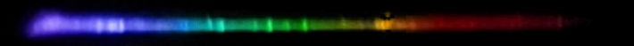 Photograph of emission spectrum of Platinum.
