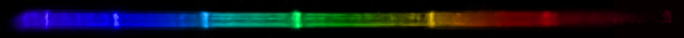 Photograph of emission spectrum of Rhenium.