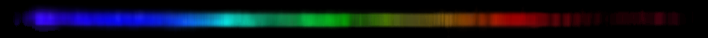 Photograph of emission spectrum of Thulium.